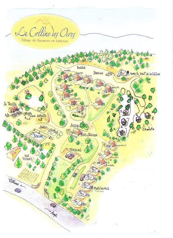 La Colline Des Ocres Village De Vacances 3 Etoiles Apt Oda fotoğraf